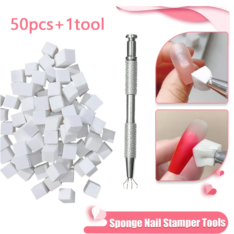 Dip Powder Nail - 50/150pcs ฟองน้ํา Gradient Nail Art Stamper