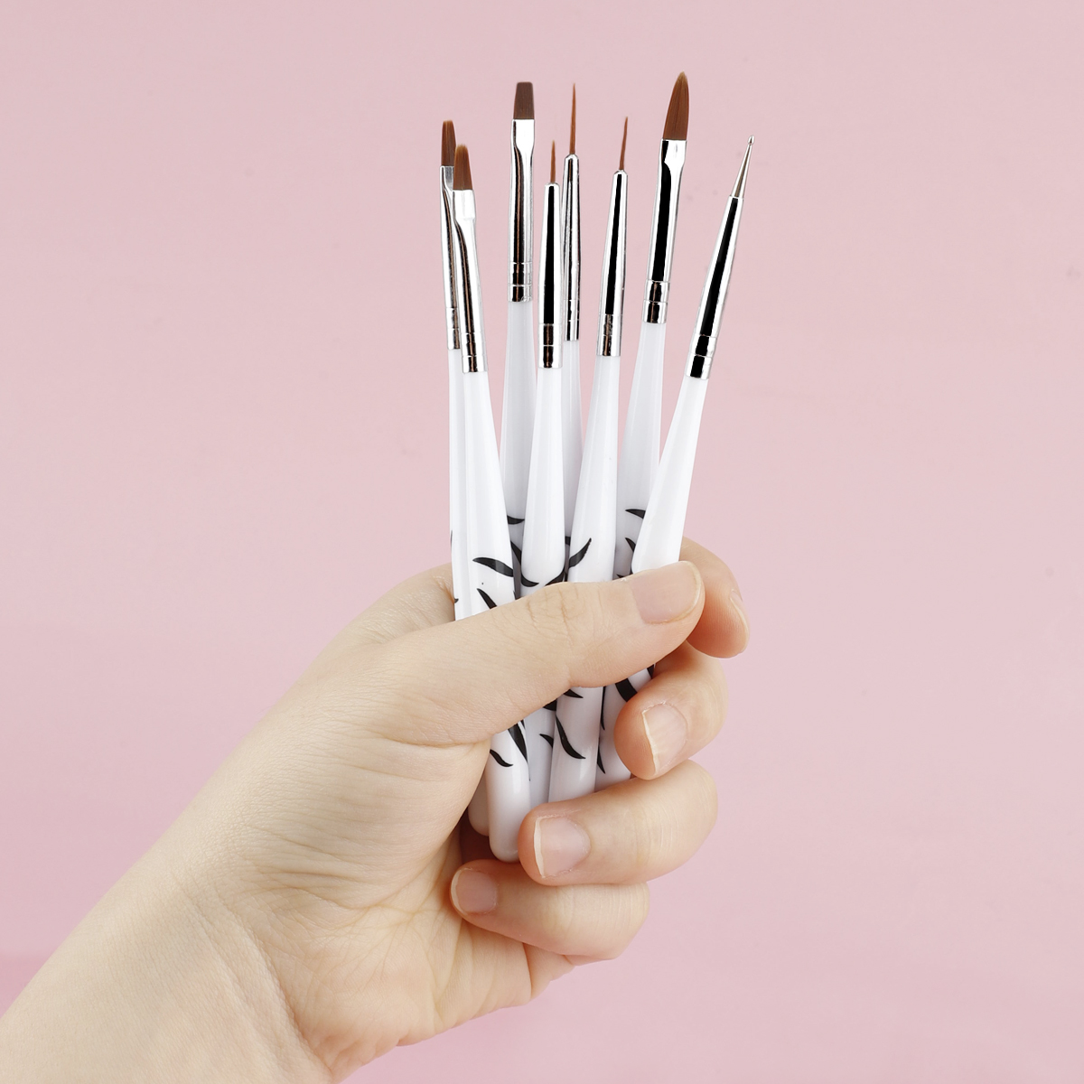 Nail Art Zebra Design - Zebra Handle ชุดแปรงเล็บสําหรับเล็บออกแบบเล็บอะคริลิคผง UV เจลแปรงวาดเส้นปากกาจิตรกรรมเครื่องมือ