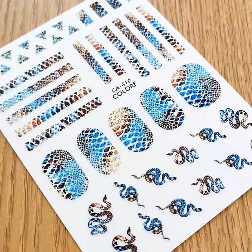 Nail Art Zebra Design - 1 PC งู ZEBRA Skin Design