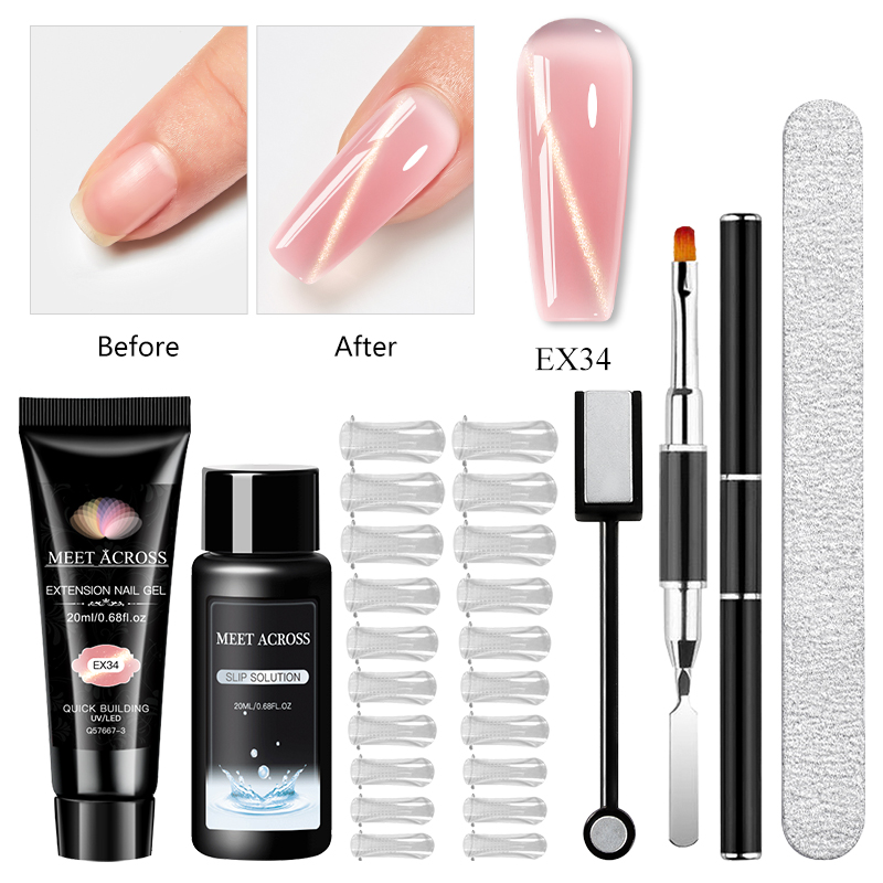 Polygel Nail Kit - ชุดต่อเล็บเจลโพลีแคทอาย 6 ชิ้น/ชุด ขนาด 20 มล.