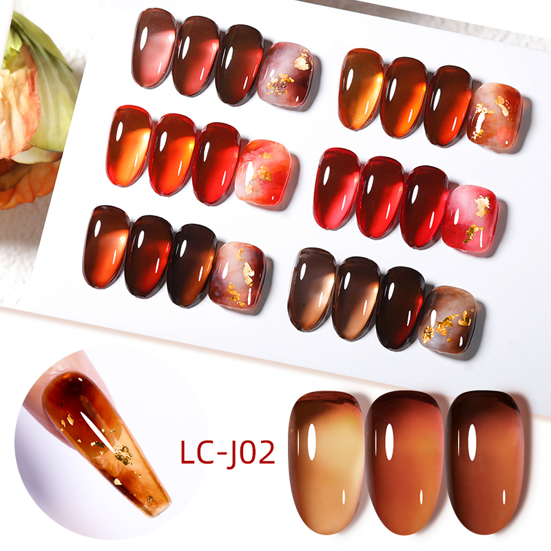 LILYCUTE 7ML Jelly Amber เจลเล - Nail Art Leopard บทวิจารณ์และราคา