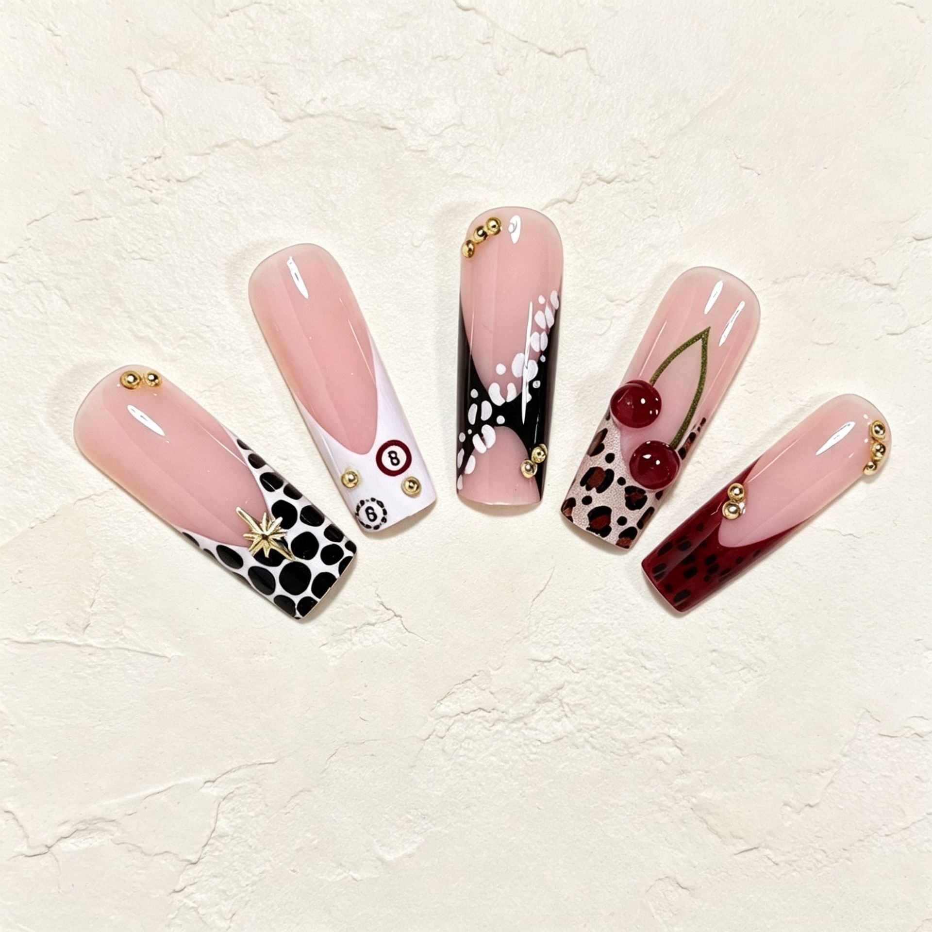 24 ชิ้น เล็บปลอมทรงยาวแบบฝรั่ง - Nail Art Leopard บทวิจารณ์และราคา
