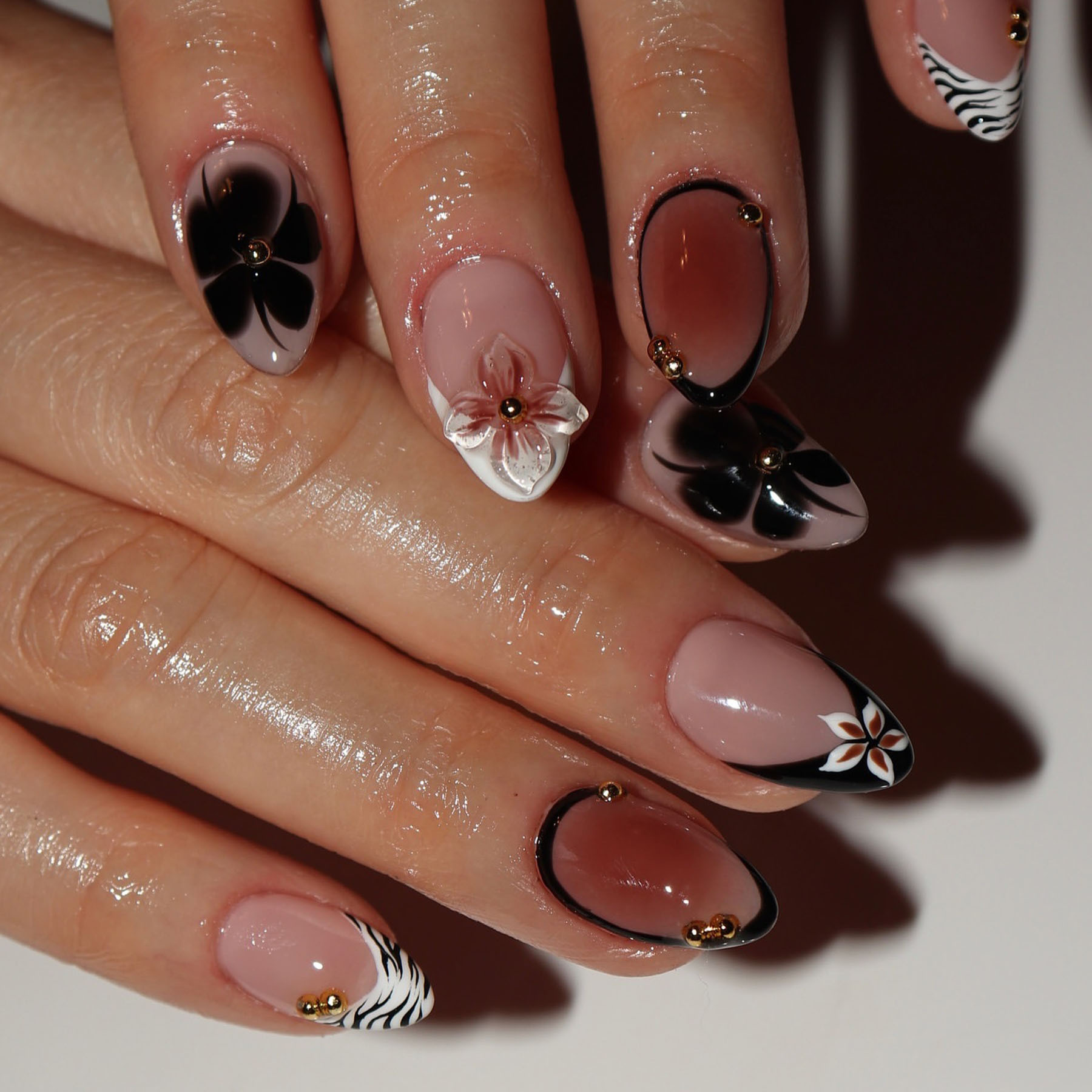 เล็บปลอมลายดอกไม้ 24 ชิ้น ลายเ - Nail Art Leopard บทวิจารณ์และราคา