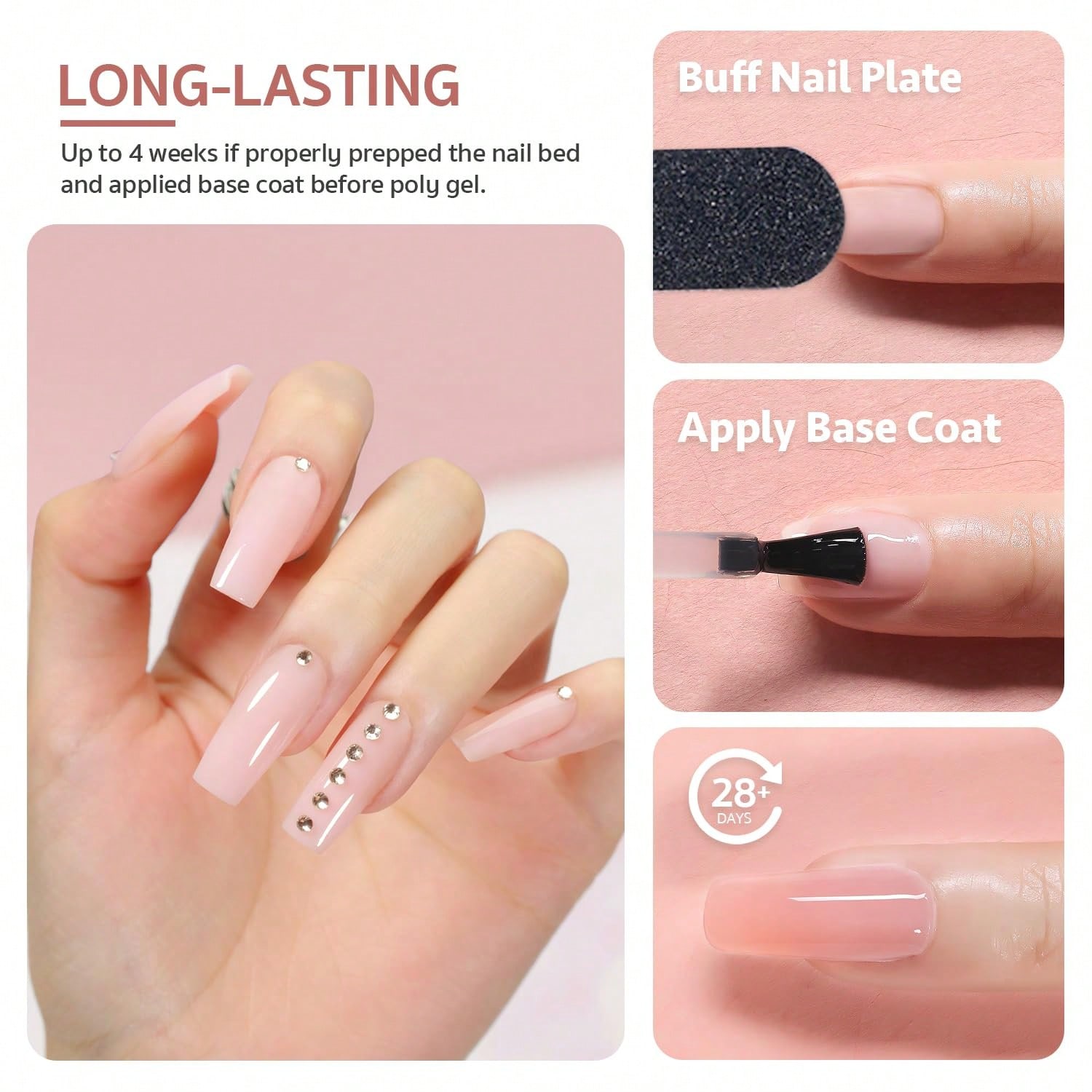 ชุดทำเล็บเจลต่อเล็บ 6 สี โทนนู - Polygel Nail Kit บทวิจารณ์และราคา