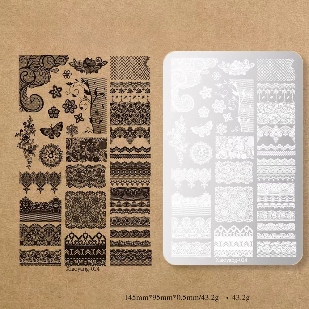 แม่แบบลายฉลุโลหะสำหรับตกแต่งเล - Nail Art Leopard บทวิจารณ์และราคา