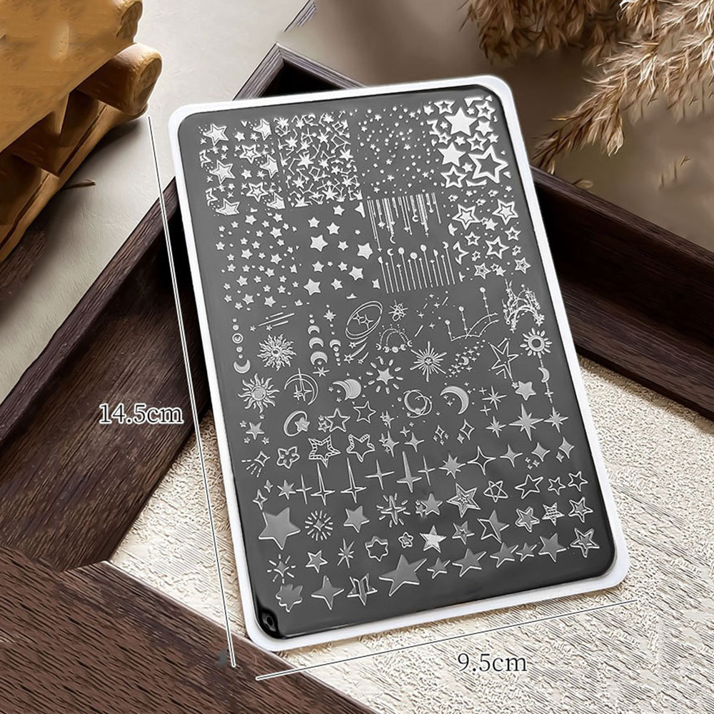 แม่แบบลายฉลุโลหะสำหรับตกแต่งเล - Nail Art Leopard บทวิจารณ์และราคา