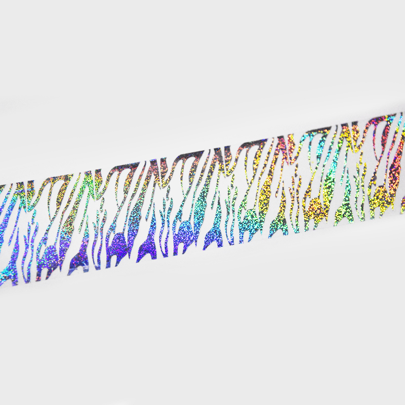 100 เมตร Holographic Zebra ฟอย - Nail Art Zebra Design บทวิจารณ์และราคา