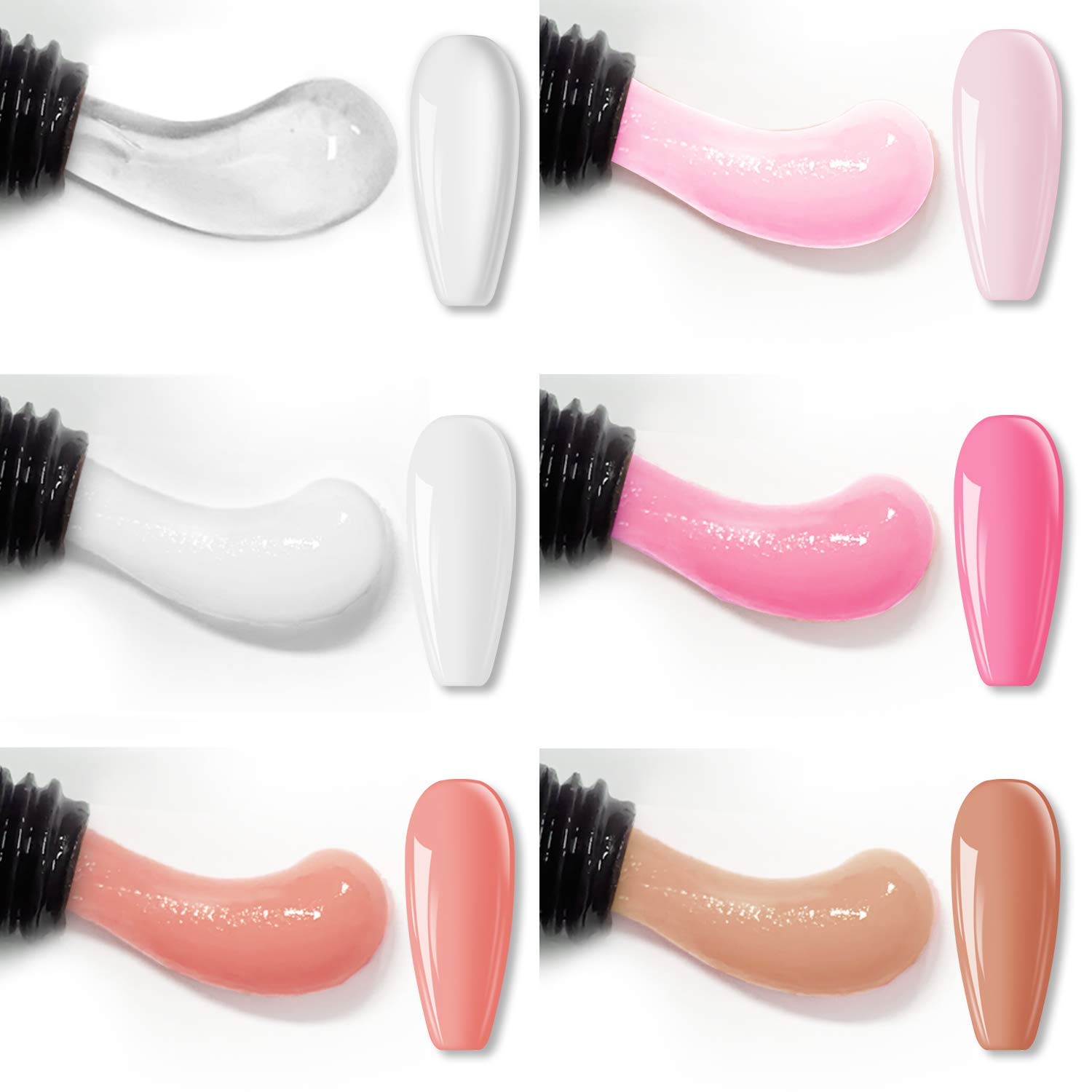 Poly เล็บชุด-6สี0.5Oz Poly Gel - Polygel Nail Kit บทวิจารณ์และราคา