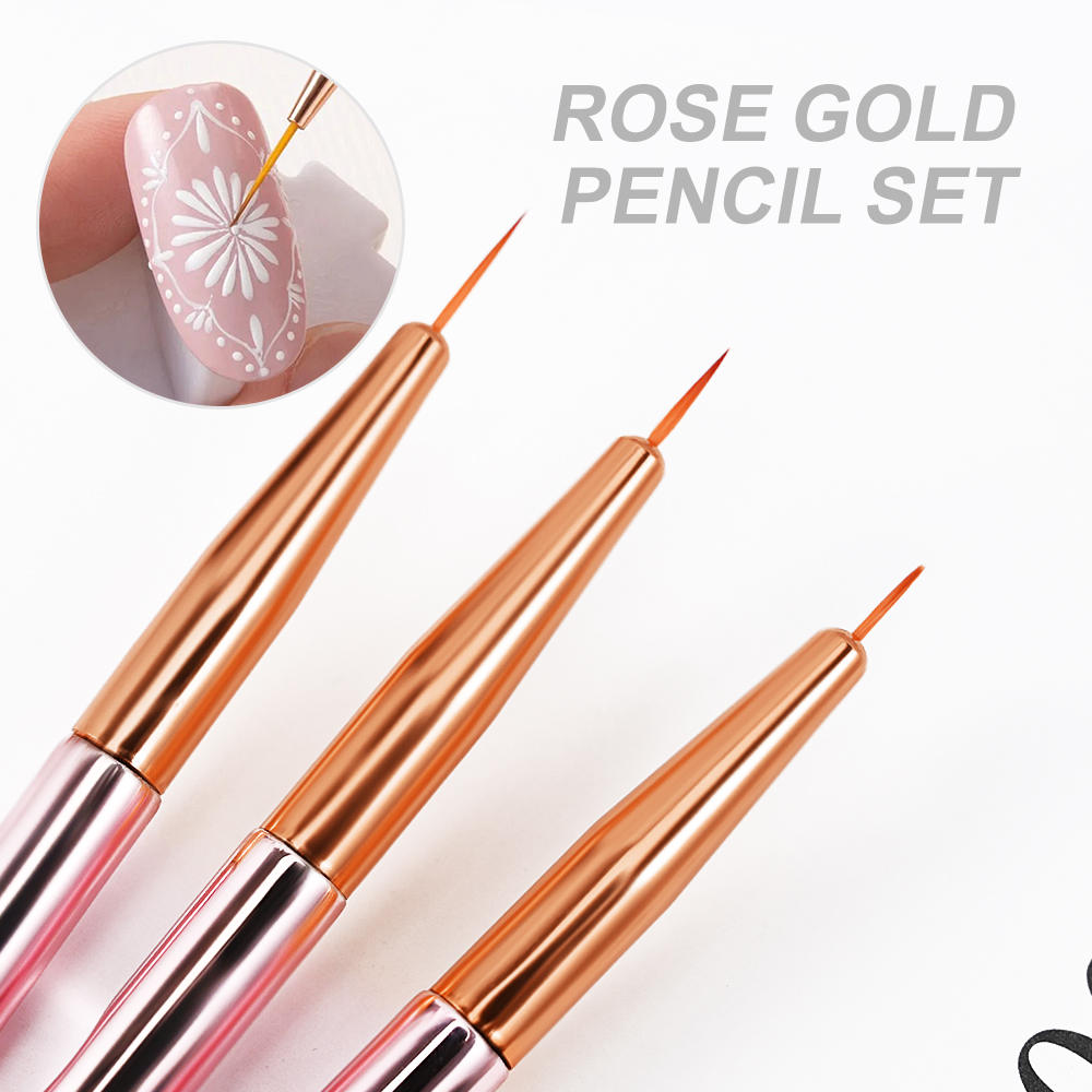 3/5 ชิ้น/เซ็ต Rose Gold Nail A - Nail Art Gold บทวิจารณ์และราคา