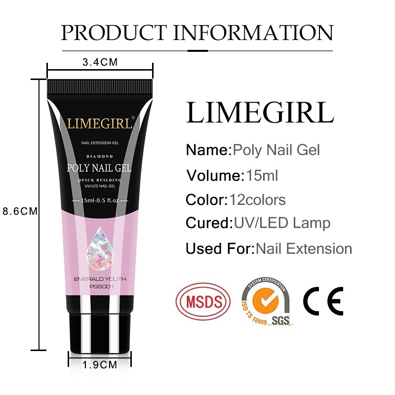 15ml ชุดเจลเล็บสําหรับ Quick E - Polygel Nail Kit บทวิจารณ์และราคา