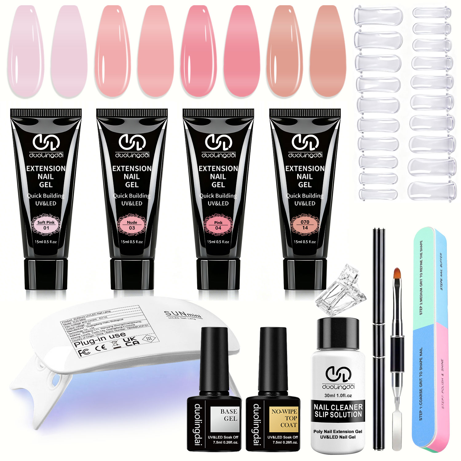 ดูโอลิงได 4 คัลเลอร์ โพลี เนล  - Polygel Nail Kit บทวิจารณ์และราคา