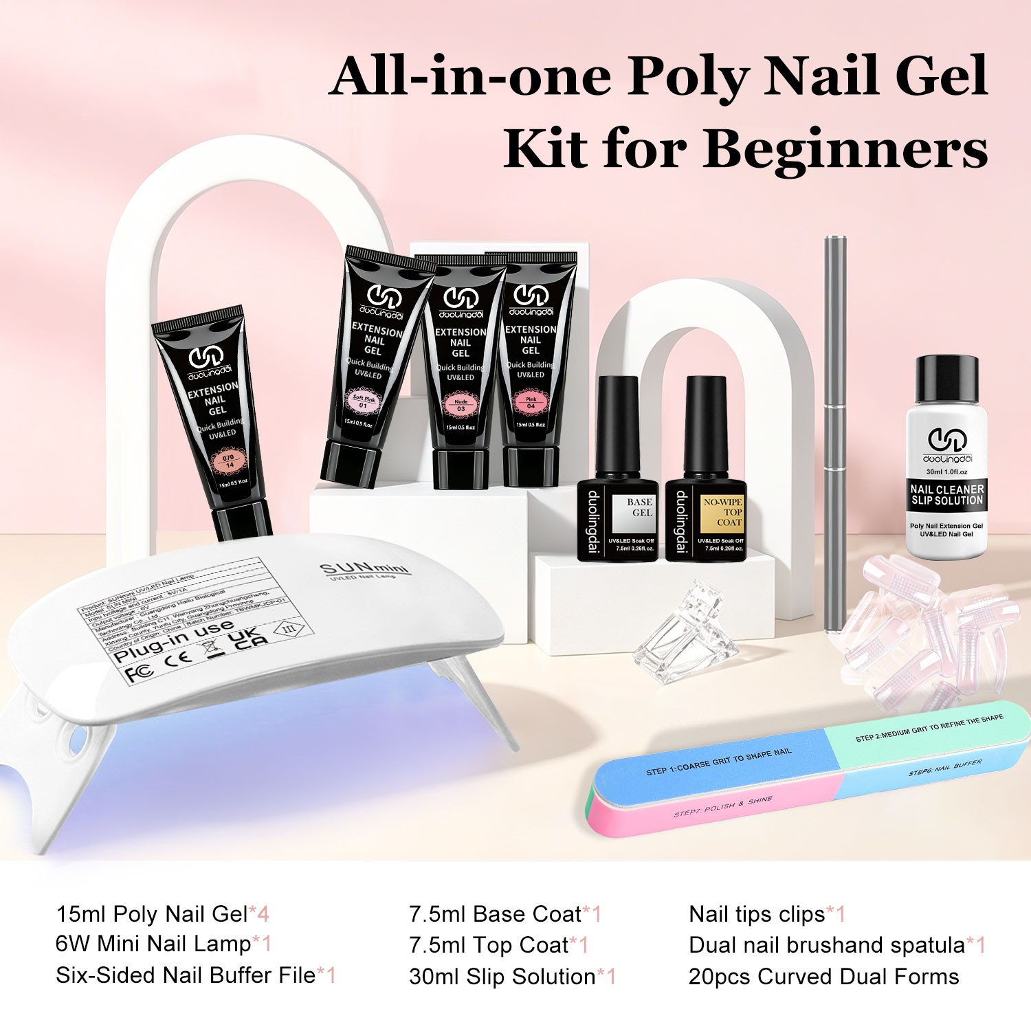 ดูโอลิงได 4 คัลเลอร์ โพลี เนล  - Polygel Nail Kit บทวิจารณ์และราคา