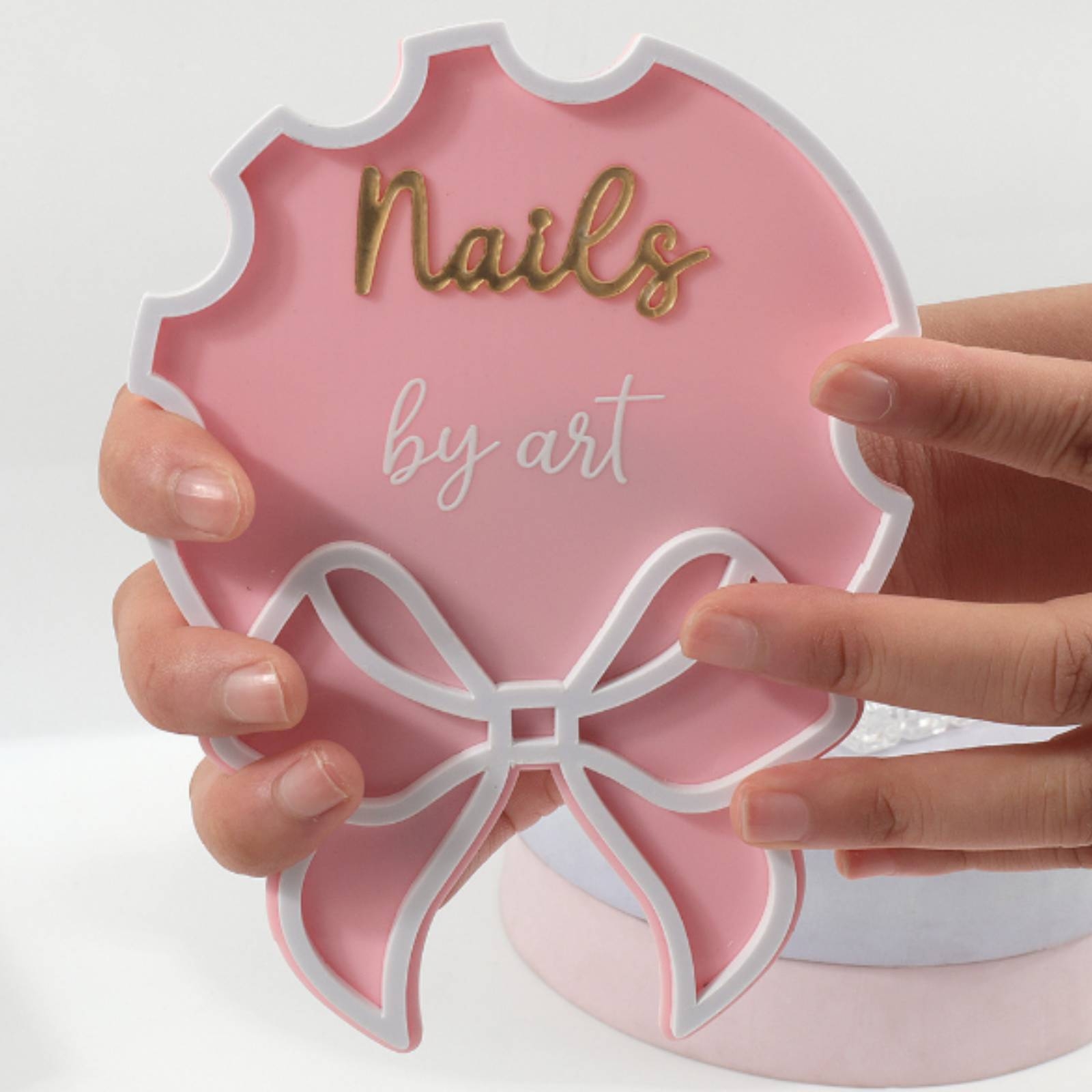 ป้ายตกแต่งเล็บ ริบบิ้นสีชมพู โ - Nail Art Pink บทวิจารณ์และราคา