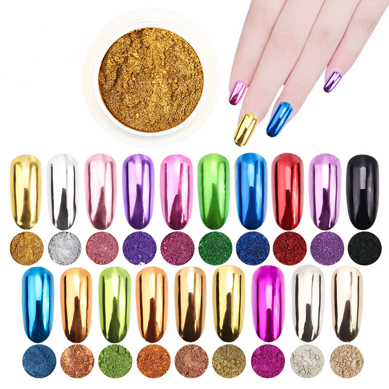 1Pc 19สีเล็บ Glitter Mirror Po - Dip Powder Nail บทวิจารณ์และราคา