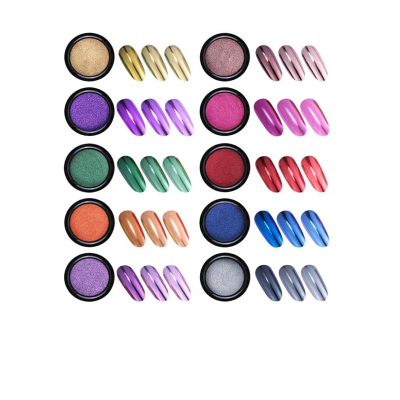1Pc 19สีเล็บ Glitter Mirror Po - Dip Powder Nail บทวิจารณ์และราคา