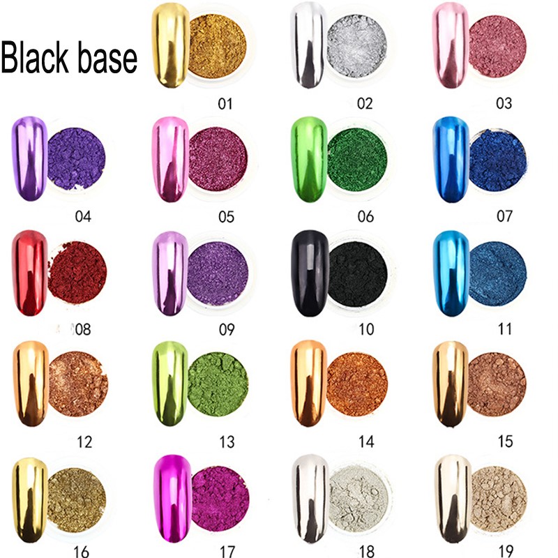 1Pc 19สีเล็บ Glitter Mirror Po - Dip Powder Nail บทวิจารณ์และราคา