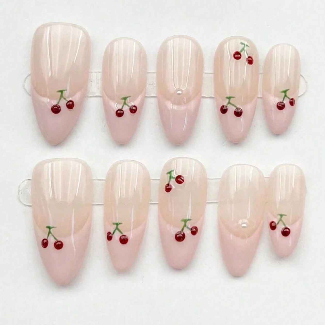 เล็บปลอมเพ้นท์ลายเชอร์รี่สีชมพ - Nail Art Pink บทวิจารณ์และราคา