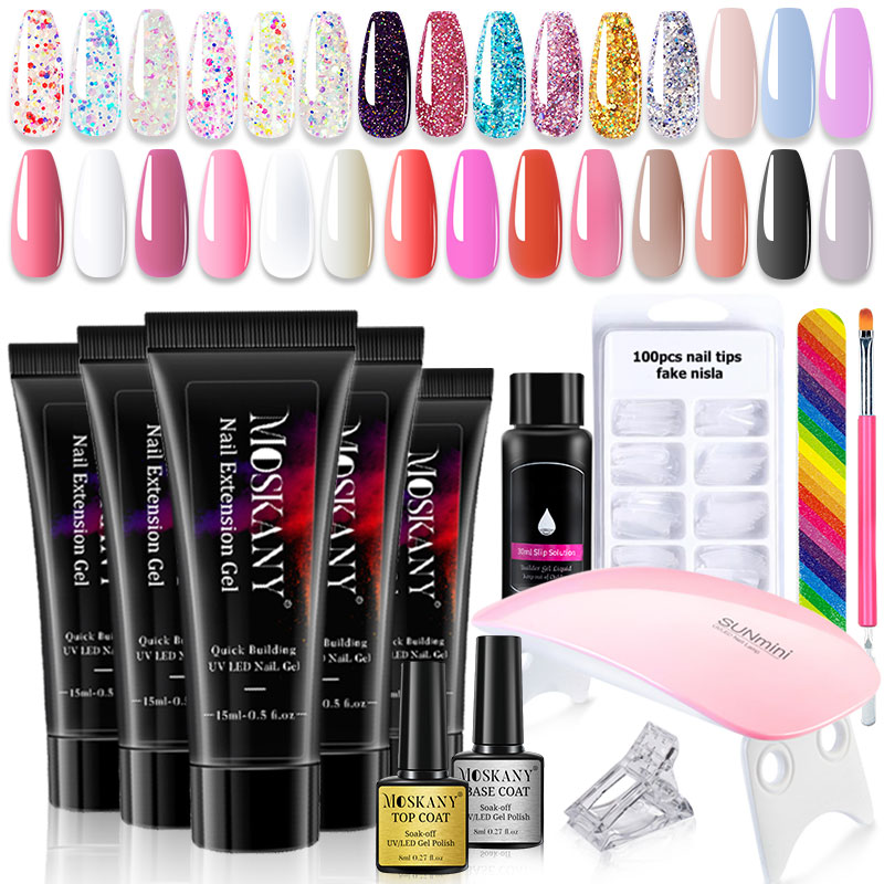 โพลีเล็บเจลชุดเต็ม 6W LED โคมไ - Polygel Nail Kit บทวิจารณ์และราคา