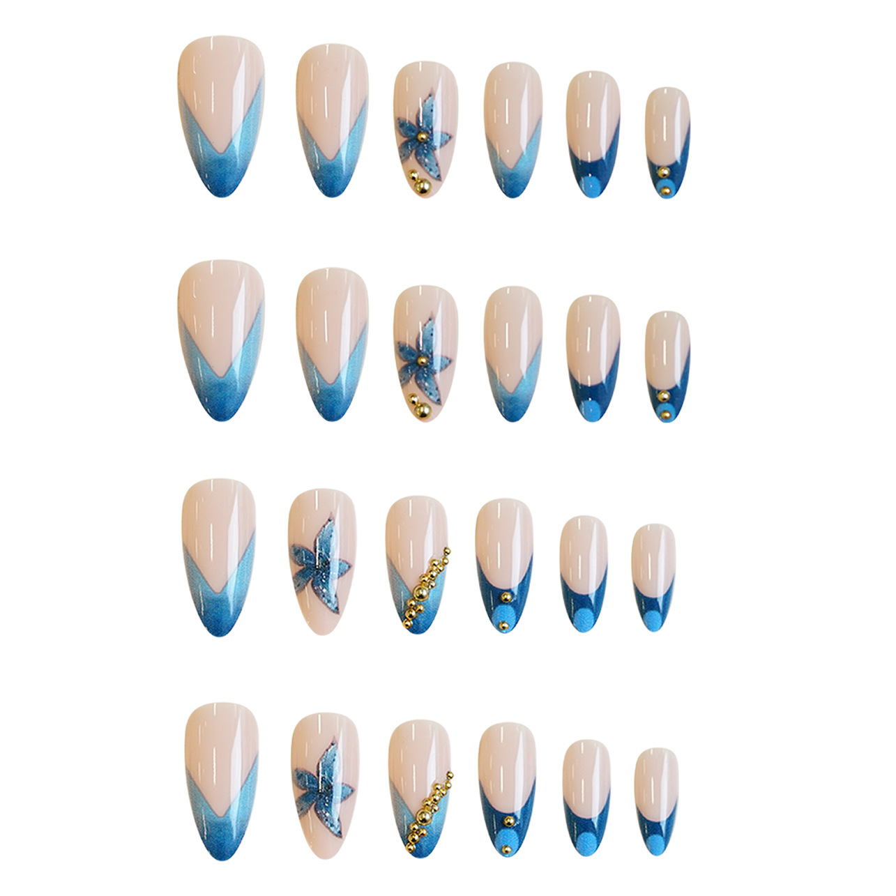 เล็บปลอมสีนู้ดลายดอกไม้สีชมพูฟ - Nail Art Pink บทวิจารณ์และราคา