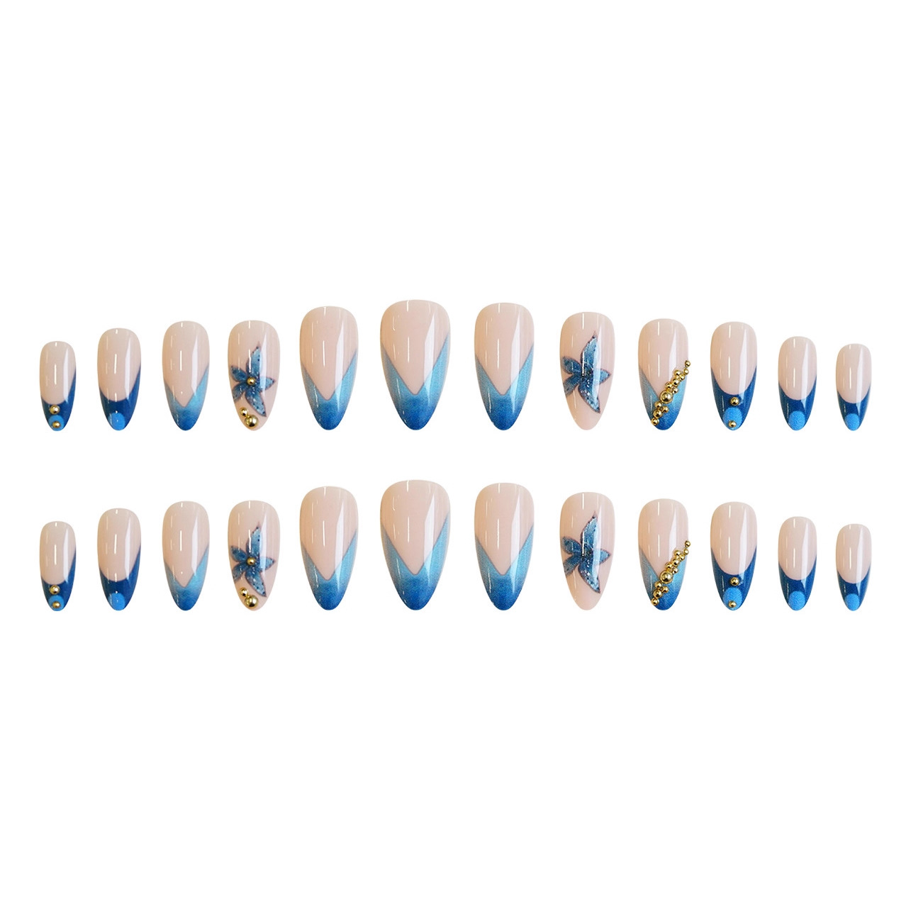 เล็บปลอมสีนู้ดลายดอกไม้สีชมพูฟ - Nail Art Pink บทวิจารณ์และราคา