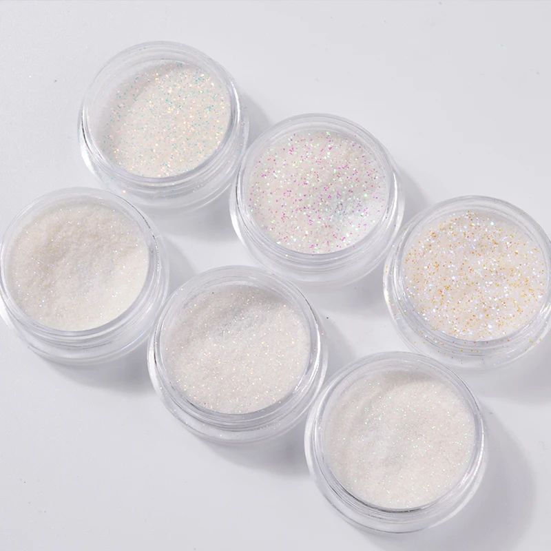 6ชิ้น/เซ็ตเลื่อมสีขาวยูนิคอร์น - Dip Powder Nail บทวิจารณ์และราคา