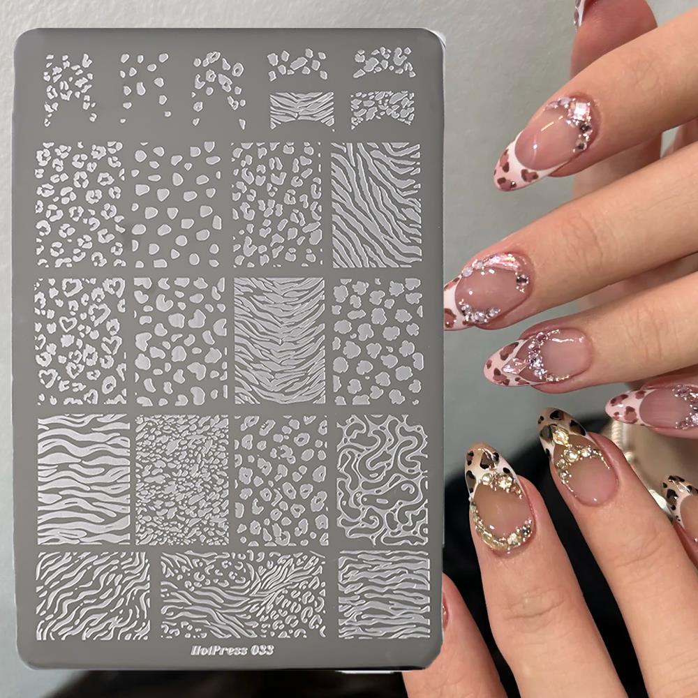 แผ่นปั๊มลายเล็บลายเสือดาวสุดเซ - Nail Art Leopard บทวิจารณ์และราคา
