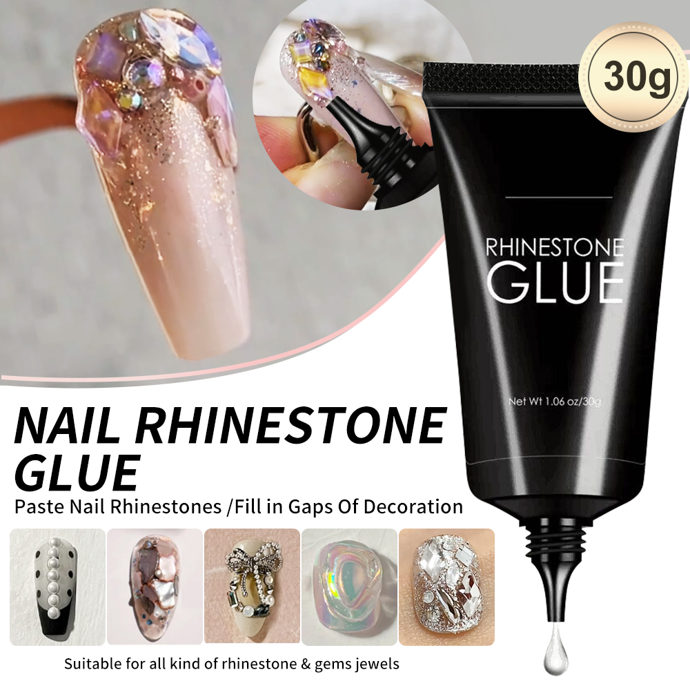 กาวเจลติดเล็บพลอยเทียม1ชิ้นสำห - Rhinestone Nail Gem บทวิจารณ์และราคา