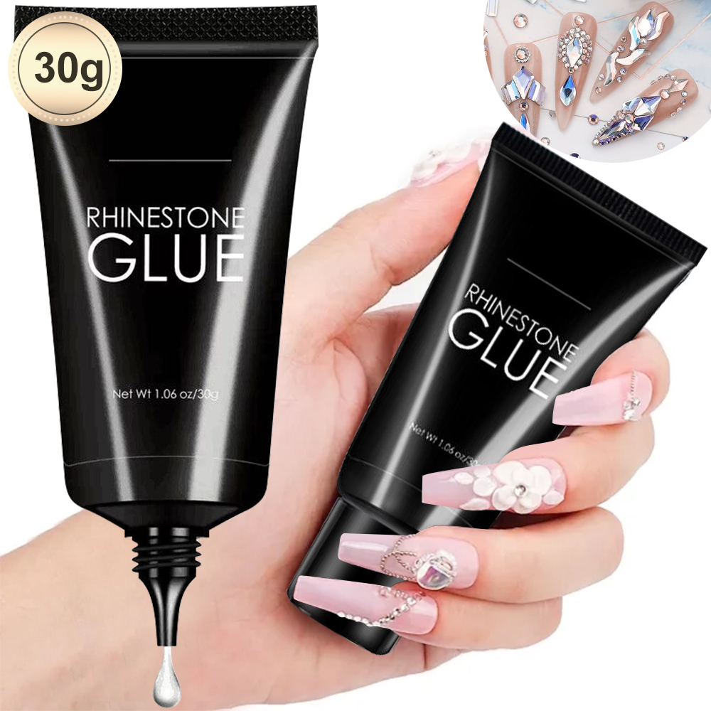 กาวเจลติดเล็บพลอยเทียม1ชิ้นสำห - Rhinestone Nail Gem บทวิจารณ์และราคา