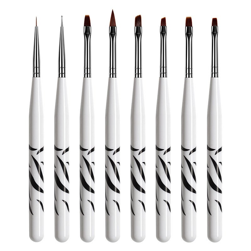 ชุดแปรงเพ้นท์เล็บลายม้าลาย 8 ช - Nail Art Zebra Design บทวิจารณ์และราคา