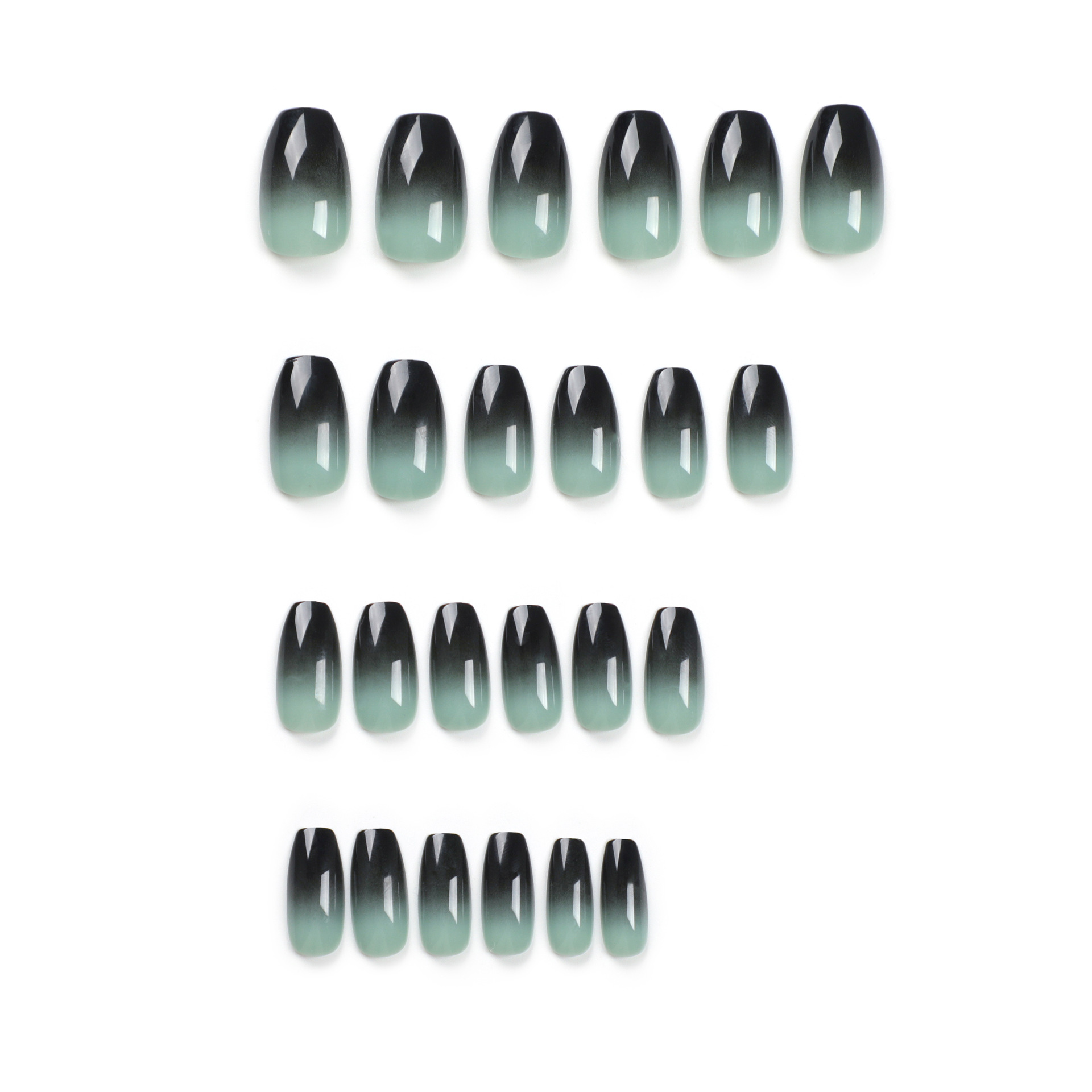 24 PC กดบนเล็บสีดํา Gradient บ - Nail Art Pink บทวิจารณ์และราคา