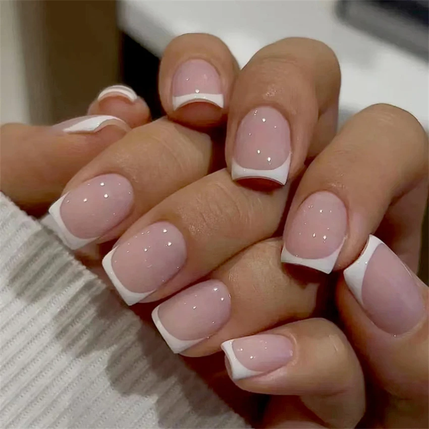 24 ชิ้น/เซ็ตสั้นภาษาฝรั่งเศสคํ - Nail Art Pink บทวิจารณ์และราคา