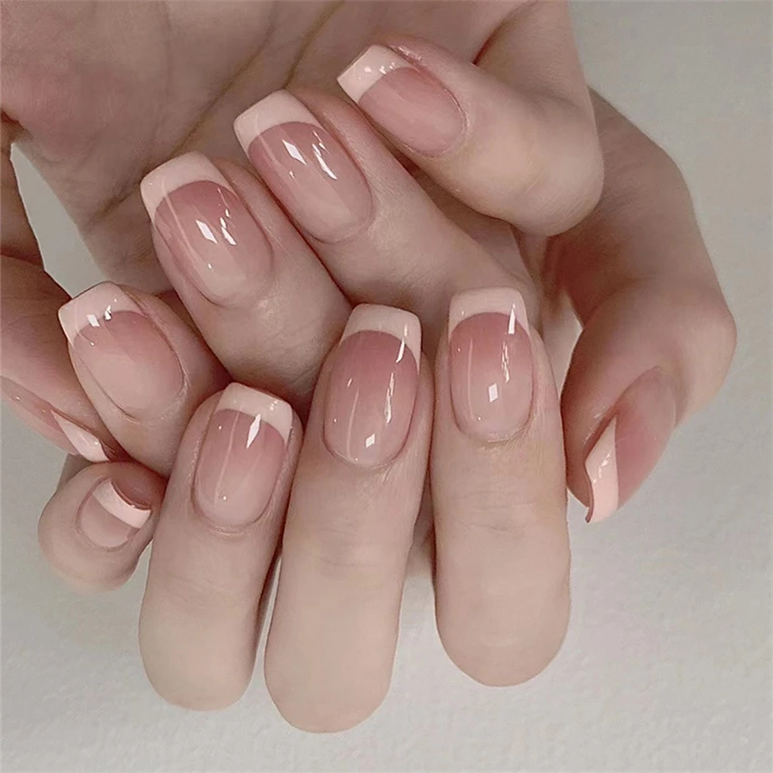 24 ชิ้น/เซ็ตสั้นภาษาฝรั่งเศสคํ - Nail Art Pink บทวิจารณ์และราคา