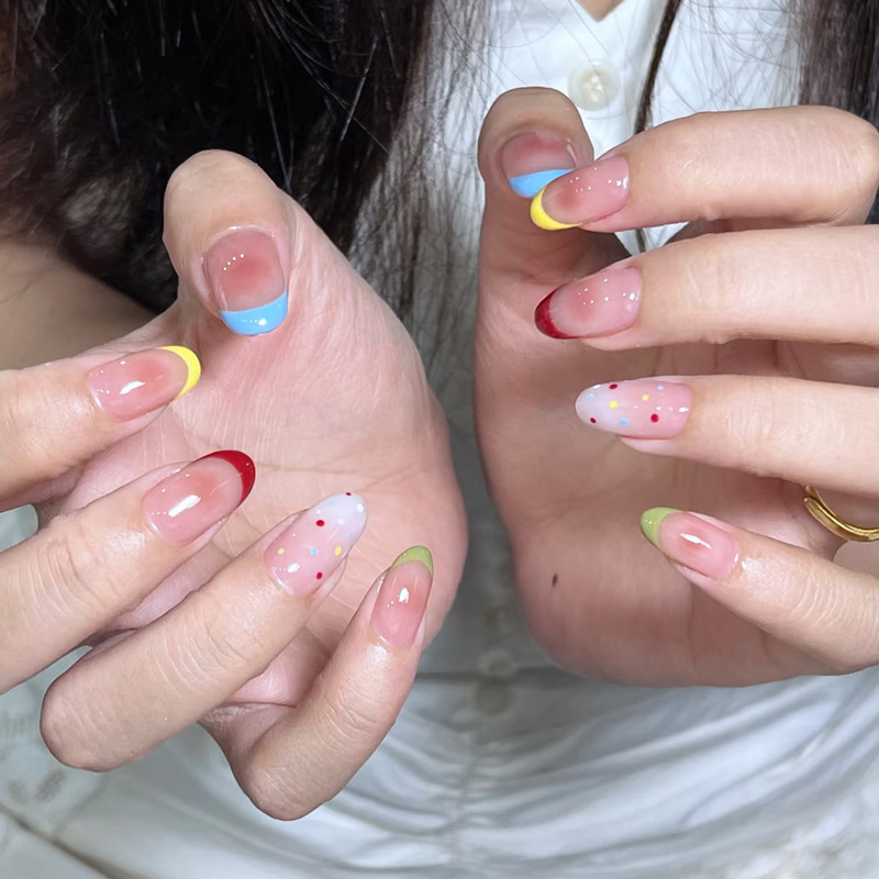 ชุดเล็บปลอมทรงอัลมอนด์ 24 ชิ้น - Nail Art Pink บทวิจารณ์และราคา
