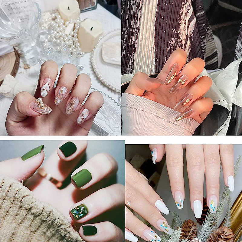 แผ่นทองคำเปลว 200 ชิ้น แผ่นฟอย - Nail Art Gold บทวิจารณ์และราคา
