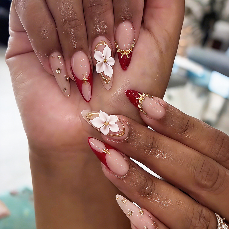ชุดเล็บปลอมแบบกดติด 24 ชิ้น ลา - Nail Art Pink บทวิจารณ์และราคา