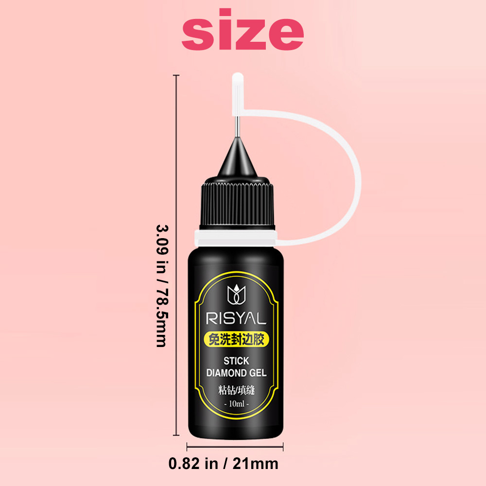 กาวติดเล็บแบบเจล 3 มิติ สำหรับ - Rhinestone Nail Gem บทวิจารณ์และราคา