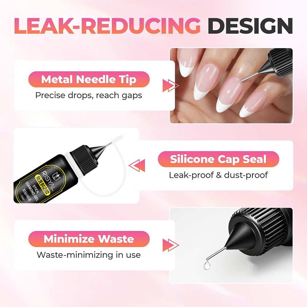 กาวติดเล็บแบบเจล 3 มิติ สำหรับ - Rhinestone Nail Gem บทวิจารณ์และราคา