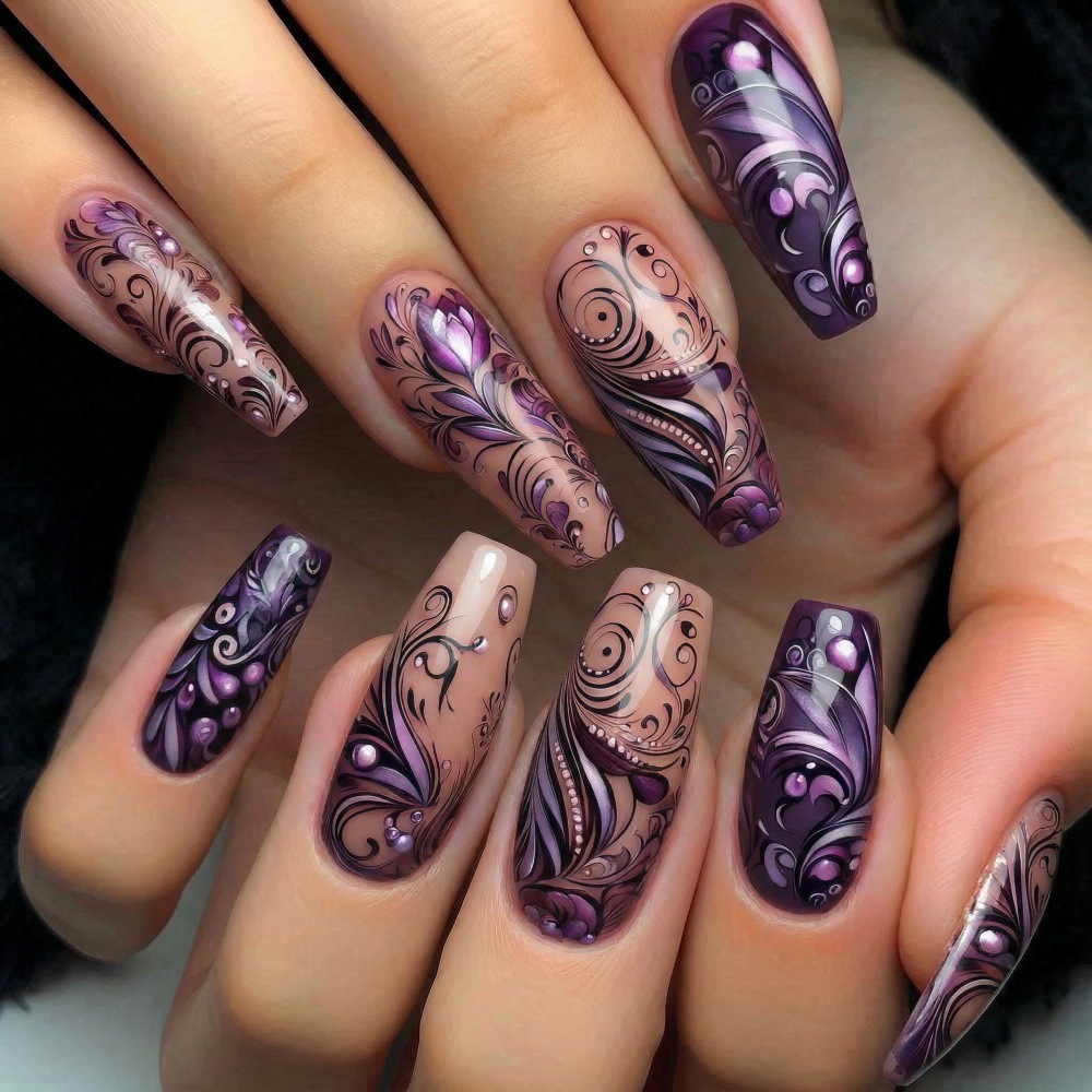เล็บปลอมขนาดกลางสำหรับผู้หญิงแ - Nail Art Overlay บทวิจารณ์และราคา
