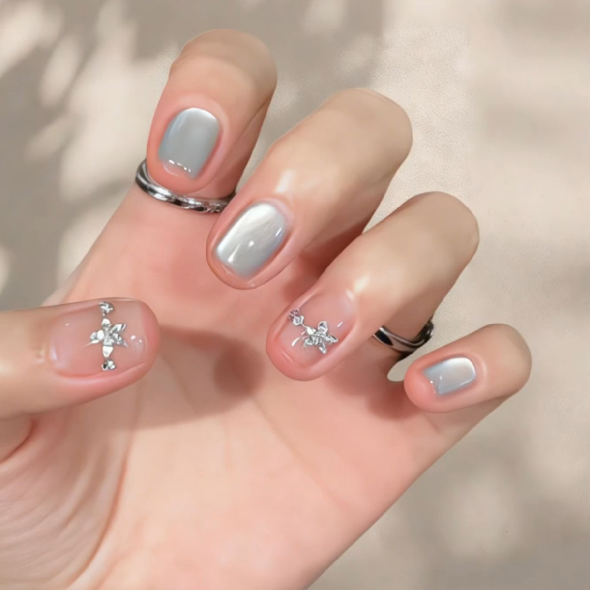 24 ชิ้น เล็บปลอมแบบกดติดลายตาแ - Nail Art Inspo บทวิจารณ์และราคา