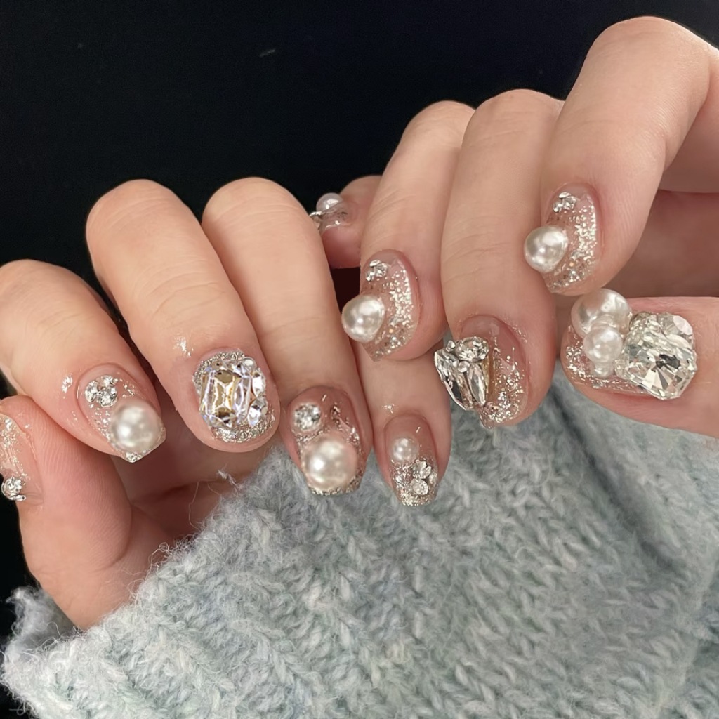24 ชิ้น เล็บปลอมแบบกดติดลายตาแ - Nail Art Inspo บทวิจารณ์และราคา