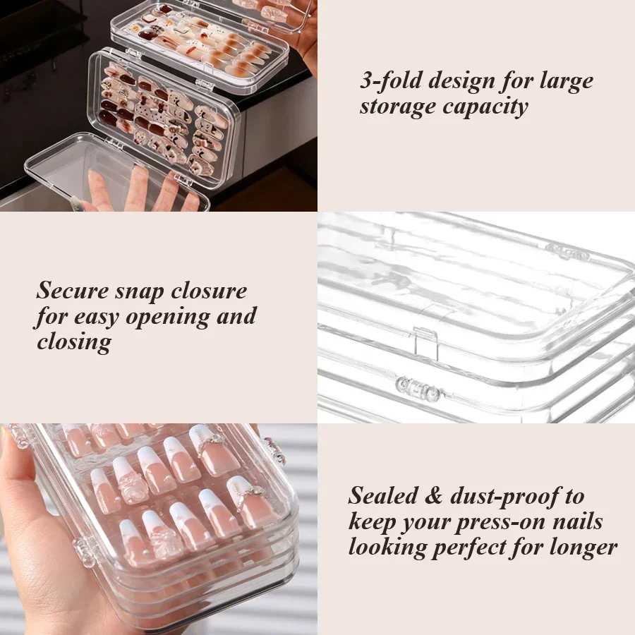กล่องเก็บเล็บปลอมแบบพับได้ ป้อ - Nail Art Overlay บทวิจารณ์และราคา