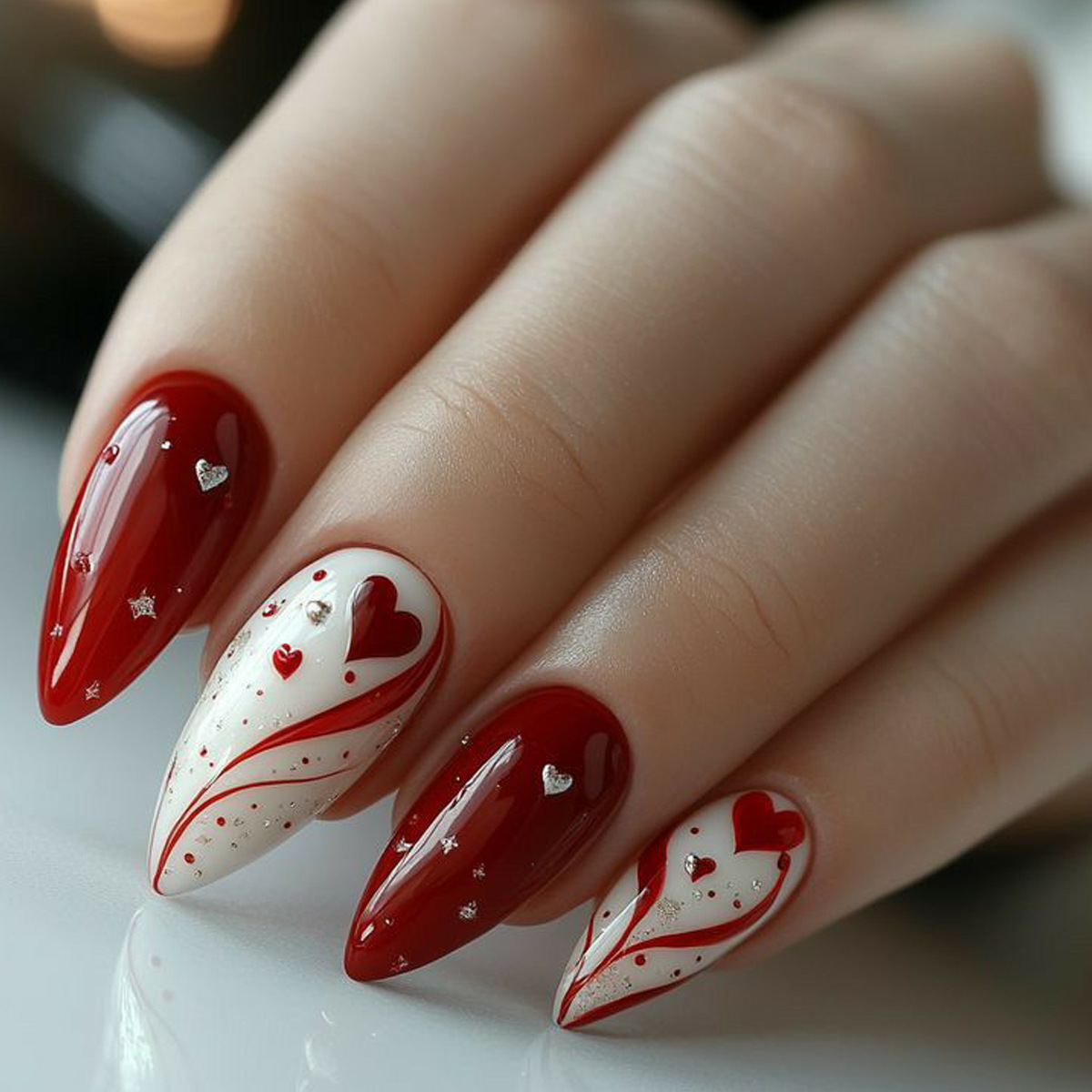 เล็บปลอมแบบสั้น-กลางสำหรับผู้ห - Nail Art Pink บทวิจารณ์และราคา