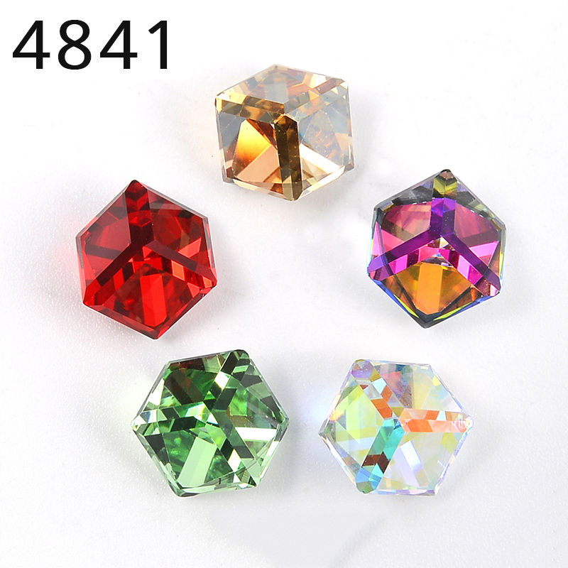 (1 ชิ้น) 4841 Cube แฟนซีหินคริ - Rhinestone Nail Gem บทวิจารณ์และราคา