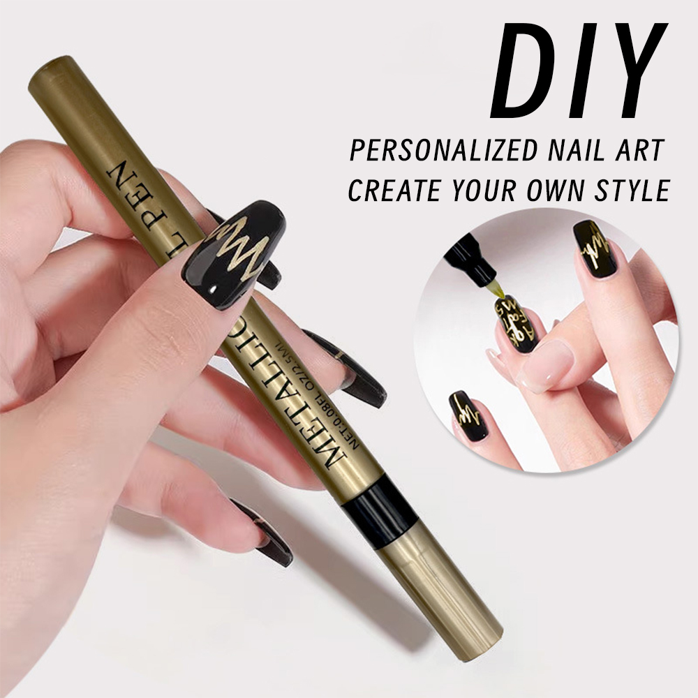 ปากกาเพ้นท์เล็บเมทัลลิก 1 ชิ้น - Nail Art Gold บทวิจารณ์และราคา