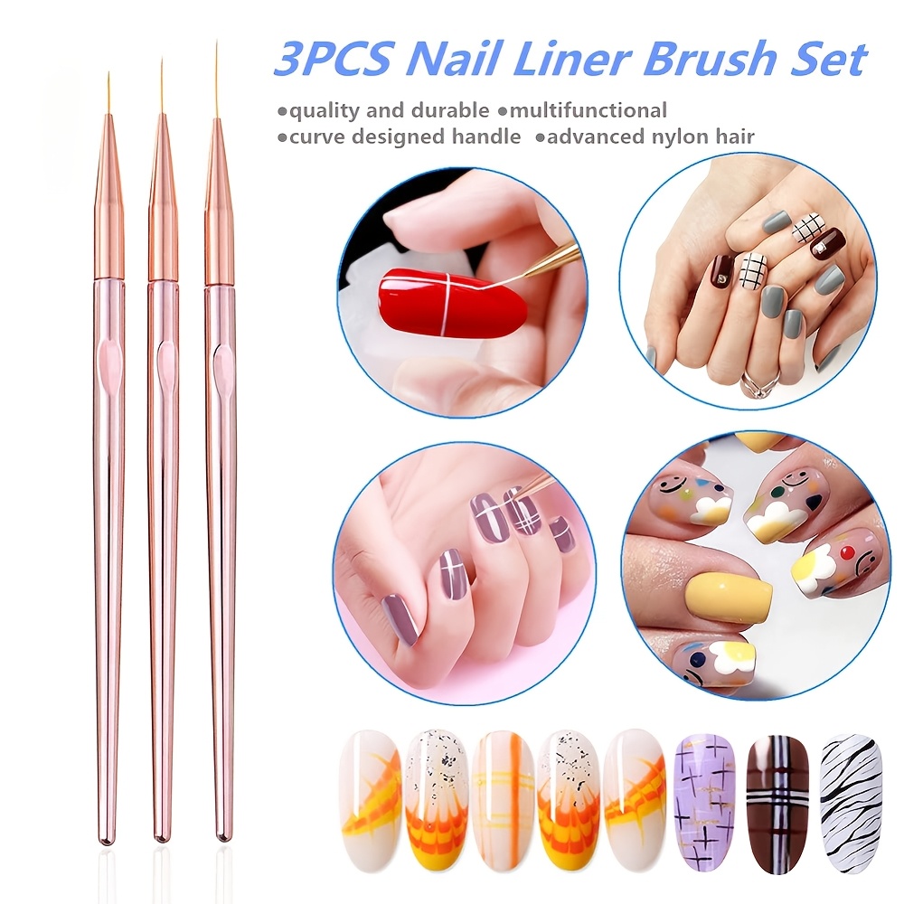 ชุดแปรงเพ้นท์เล็บ 3 ชิ้น/ชุด แ - Nail Art Gold บทวิจารณ์และราคา