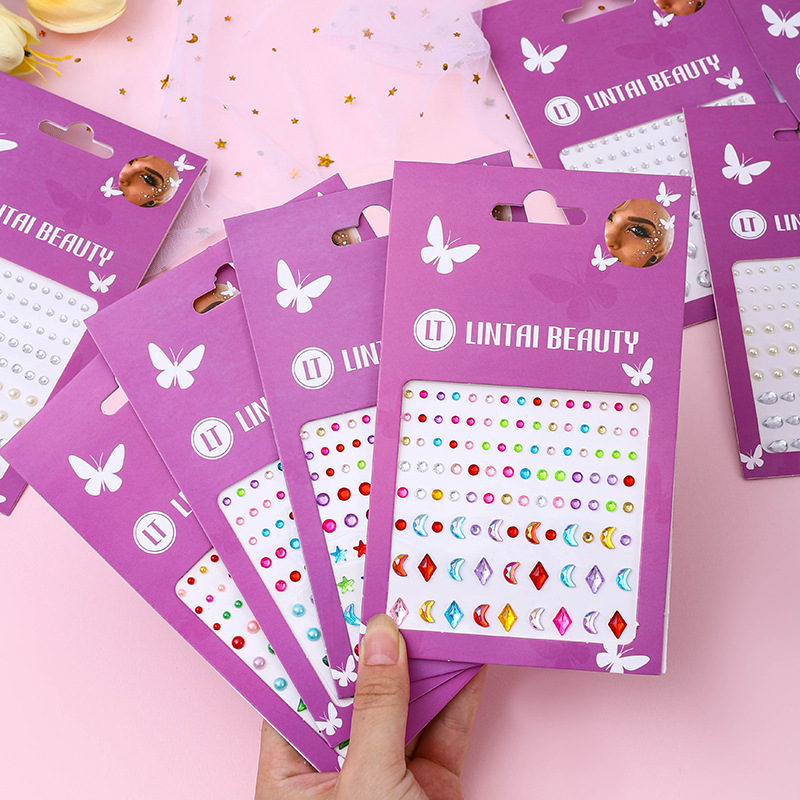 สติกเกอร์ติดหน้ารูปหยดน้ำ กันน - Rhinestone Nail Gem บทวิจารณ์และราคา
