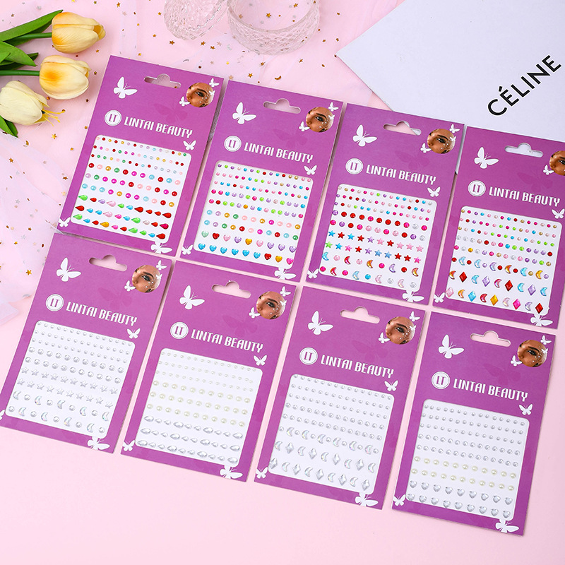 สติกเกอร์ติดหน้ารูปหยดน้ำ กันน - Rhinestone Nail Gem บทวิจารณ์และราคา