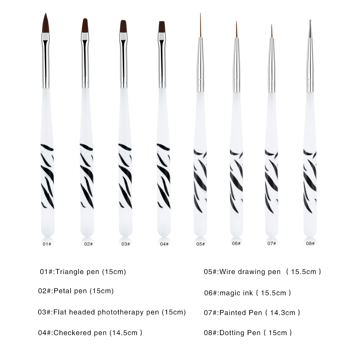 ชุดแปรงทำเล็บลายม้าลาย สำหรับต - Nail Art Zebra Design บทวิจารณ์และราคา