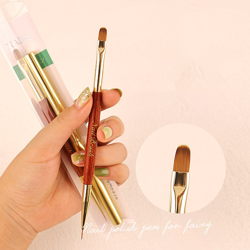 สีทองสองหัวแปรงแปรงเล็บวาดเส้น - Nail Art Gold บทวิจารณ์และราคา