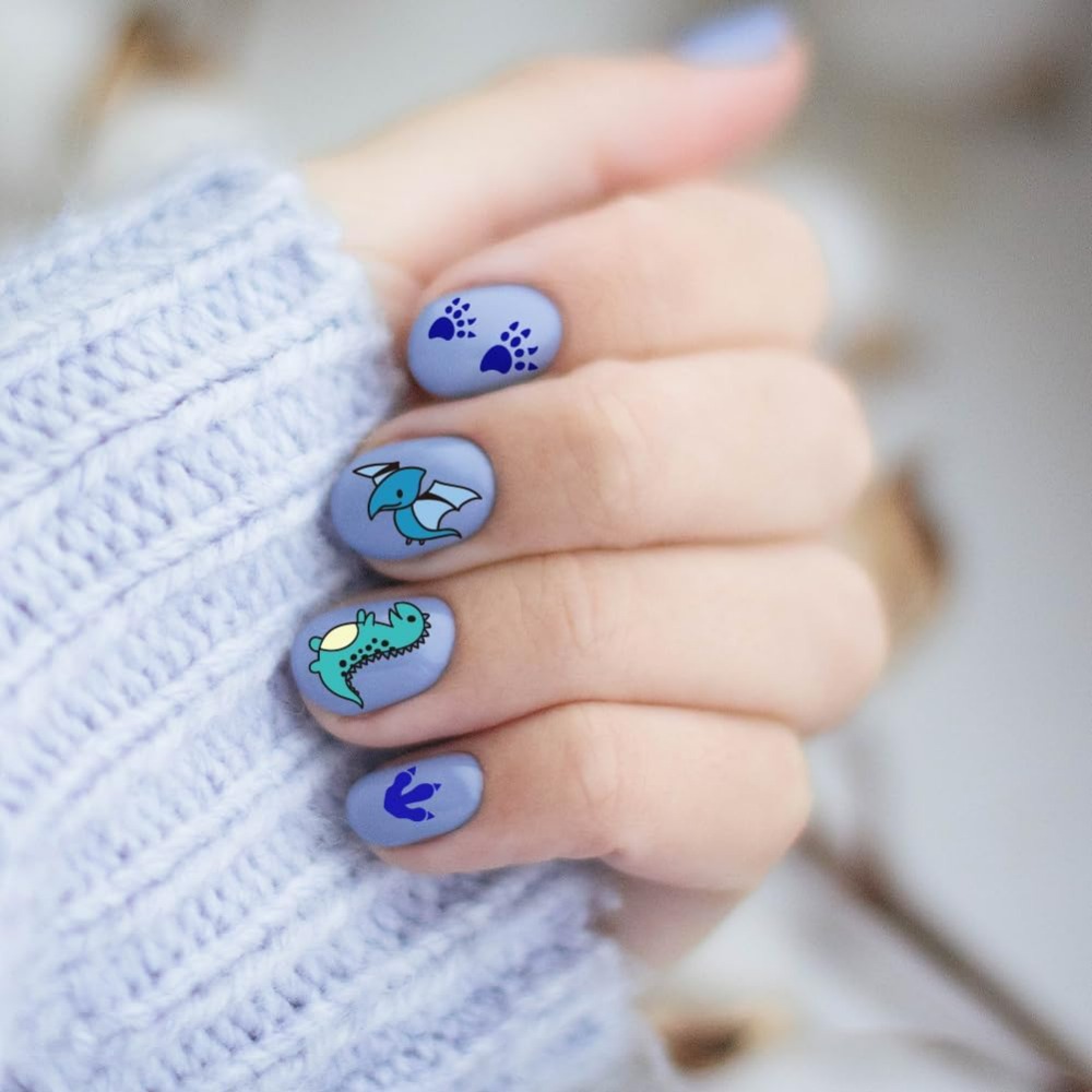 3 ชิ้นไดโนเสาร์แผ่นปั๊มเล็บไดโ - Nail Art Inspo บทวิจารณ์และราคา